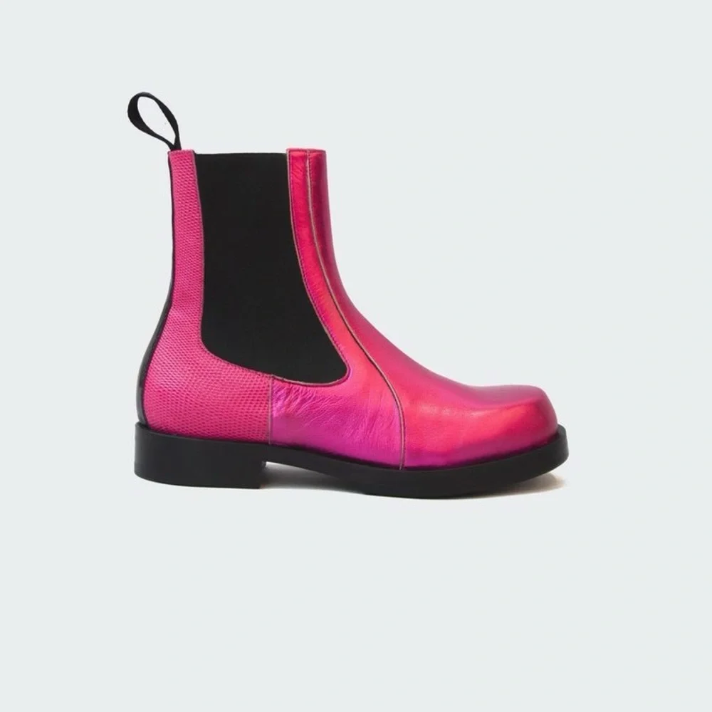 1017 Alyx 9SM metallic pink Chelsea boots